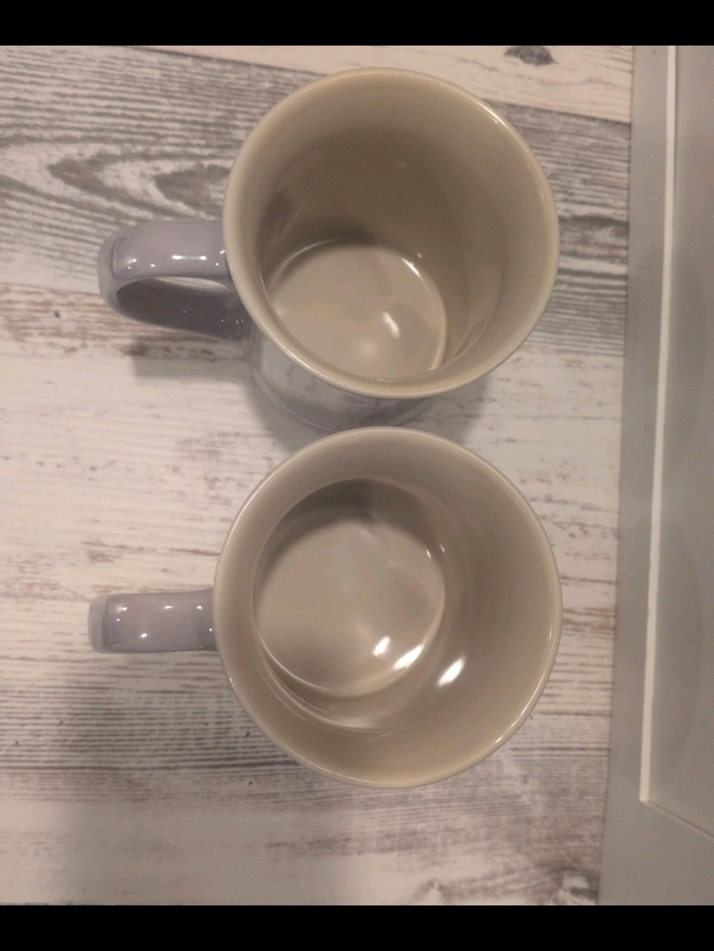 2 Le Creuset 14 Ounce Pearlized Light Bluebell Purple Vancouver Mugs - Picture 3 of 6